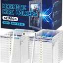 Lzerking 52ct Magnetic Card Holder 35PT One Touch Card Holder for Trading Cards Card Protectors Hard Plastic Card Cases for Sports Baseball Football Games Cards