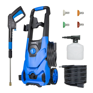 Electric Pressure Washer 3800 PSI MAX 2.4 GPM, Power Washer with Foam Cannon & 4 Quick-Connect Nozzles, 33ft Hose, Portable Cleaner for Cars, Driveways, House Exterior, Patios, Fences, Decks