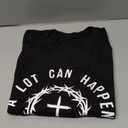 Christian Shirt Men: A Lot Can Happen in 3 Days T-Shirt Faith Cross Tee Jesus Shirts Holy Bible Tee Christian Gifts, Large