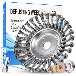 8 Inch Unbreakable Wired Trimmer Blade for Weed Eater, Steel Wire Rotary Brush Cutter Trimmer Head, Weed Eater Head for Weed Eater, Brush Cutter, Weed Wreckers, Moss Grass Rust Removal