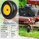 GICOOL Flat Free Lawn Mower Tire and Wheel with Bearing Bore 3/4" or 5/8", 13x5.00-6 Smooth Tread Tire, 3.25"-5.9" Centered Hub, 2 PCS