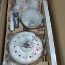 TALOYA 52 inch Ceiling Fans with Lights,Remote Control Multifunctional Quiet Fan with Three Color Temperature and Dimmable Light with Reversible Blades White