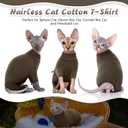 ROZKITCH XS Cat Clothes, Breathable Soft Cat Jumpers for Hairless Cats, Devon Rex, Cornish Rex, Peterbald, Coffee XS