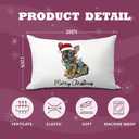 French Bulldog Christmas 12x20 Pillow Cover, French Bulldog Gifts, Frenchie Mom Gifts, Xmas Frenchie Xmas Lumbar Pillow Covers Decorative for Sofa Couch Home Bedroom Living Room