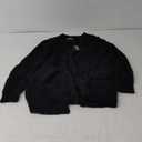 Zeagoo Women's 2025 Fall Open Front Cardigan Long Batwing Sleeve Chunky Knit Sweater Loose Outerwear Coats with Pockets, (Small, Black)