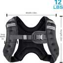 Weighted Vest Weight Vest for Men Women Kids Weights Included, Body Weight Vests Adjustable for Running, Training Workout, Jogging, Walking (12 lbs, Black)