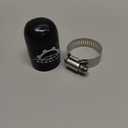 1" (25mm) Black Universal Reinforced Silicone Coolant Cap With Clamp For Bypass Heater Vacuum Water Port Protective End Cap Kit