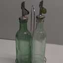 COOK WITH COLOR Glass Olive Oil Bottle Dispenser - 2 Pack- 17oz Oil and Vinegar Cruet - Olive Oil Carafe Decanter for Kitchen