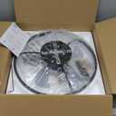 VOLISUN Low Profile Ceiling Fans with Lights and Remote, Fandelier Ceiling Fan Flush Mount, 3000K-6500K Smart Bladeless LED Fan Light, Black Modern Ceiling Fans with Lights for Bedroom (19.7 INCH)