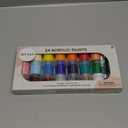 Art+soul Acrylic Paint Set - 24 Vibrant Colors, 0.5oz/15ml Jars, Non-Toxic - Elevate Your Creative Journey with Exceptional Painting Results!