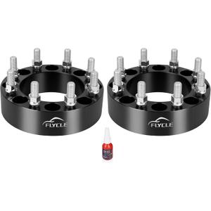 FLYCLE 8x6.5 to 8x180 Wheel Adapters, 2 inch 8x165.1mm to 8x180mm Wheel Adapter with M14x1.5 Studs for 1999-2010 Silverado Sierra 2500 3500 HD
