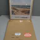 HesenDot Natural OAK Wood Lake Michigan Framed Wall Art,12x16in Natural Scenery Canvas Wall Print,Classic Urban City Landmark Wall Decor for Living Room,Bedroom,Office Gallery Gifts Set of 1