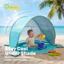 SLOOSH Baby Beach Tent - Pop Up Shade Pool, UPF 50+ UV Protection Sun Shelter for Infant, Portable Beach Pool with Carry Bag, Dual Mesh Side Panels for Toddler Outdoor Travel Camping