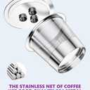 Stainless Steel Reusable Coffee Pods with 3 Holes, For Compatible with Ninja Coffee Maker, compatible with Ninja Coffee Makers (CFP201, CFP300, CFP301, CFP305, CFP307, CFP400) (2)