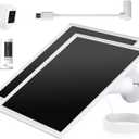 Ring Camera Solar Panel, 5W Solar Charger Compatible with Rings Spotlight Plus/Pro, Stick Up Outdoor Cam Battery, 10ft Long Cable with Ring Barrel Plug to USB-C Adapter (White-2Pack)