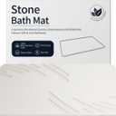 ZIKIBL Stone Bath Mat Diatomaceous Earth Shower Mat Super Absorbent Non-Slip Diatomite Stone Bath Mats for Bathroom Floor Quick-Drying Natural Easy to Clean24 * 16''