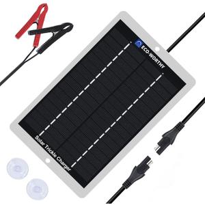 ECO-WORTHY Solar Battery Charger 12 Volt Waterproof Portable Power Solar Panel Solar Trickle Car Battery Charger Maintainer for Car Truck Boat RV Motorcycle Marine Trailer BatteryPlug and Play (2.5W) ECO-WORTHY Solar Battery Charger 12 Volt Waterproof Portable Power Solar Panel Solar Trickle Car Battery Charger Maintainer for Car Truck Boat RV Motorcycle Marine Trailer BatteryPlug and Play (2.5W)