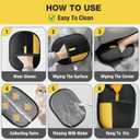 3 x Pet Hair Removal Glove - 2025 Upgraded Electrostatic Pet Hair Remover, Cat & Dog Hair Remover Tool for Couch, Furniture, Carpet, Car Seat, Clothing, Reusable Double Sided Cat Grooming Gloves (2pcs)