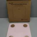 Ovutek Smart Scale for Body Weight, Digital Bathroom Scale BMI Weighing Body Fat Scale, Accurate Body Composition Scale Monitor for People's Health with Smartphone App, Compact Size, 400lb (Pink)