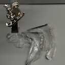 OMISTAR 5 Pcs Christmas Stocking Holders for Fireplace Mantel, Silver Stocking Hangers with Deer, Snowman, Tree, Sleigh, Santa Design, Heavy Duty Metal Stocking Hooks, 6.3 x 3.9 in