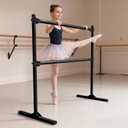 4FT Height Adjustable Ballet Barre, Freestanding Ballet Bar, Heavy Duty Dance Bar Support, Sturdy Construction, Anti-Slip for Kids Adult, Home and Gym use