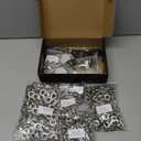 Heavy Duty Grommet Tool Kit of 1/2" 5/16" and 3/8",Multi Size Handheld Eyelet Tool Plier Rivet Press with 900 pcs Silver Grommets for Tarp Leather Fabric