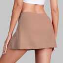 LOMON Mini Skirts for Women with Shorts Underneath Stretchy Bodycon Side Slit Sexy Y2K Going Out Outfits