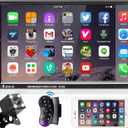 Podofo Double Din Car Stereo Radio 7 Inch Touch Screen Bluetooth Handsfree Mirror Link USB SD FM Audio Receiver with Backup Camera Wireless Steering Wheel Control