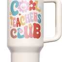 Teacher Gifts for Women, Teachers Day Week Appreciation Gift, 40 OZ Tumbler Best Teacher Gifts from Student, Cool Teachers Club Insulated Cup Unique Graduation Thank You Retirement Birthday Gift