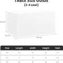Ascoza 2 Pack Fitted Tablecloth for 4 Foot Rectangle Tables 48 x 24 Inch White Table Covers Water Resistant Polyester Table Cloth for Wedding,Parties,Display, Trade Show (White)