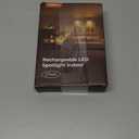 LED Spotlights Indoor, 5500mAh Rechargeable 300 Lumen Spot Lights Indoor, Wireless Uplights with Daily Auto TimerDimmable, Picture Lights for Plants Display Painting Artwork (2 Pack, Black)