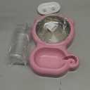Dog Bowls, Cat Food and Water Bowl Set with Water Dispenser and Stainless Steel Bowl for Cats and Small Dogs - Pink
