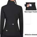 Baleaf Women's Fleece Running Jacket Water Resistant Full Zip Winter Cold Weather Gear Thermal Cycling Workout Jackets, XL