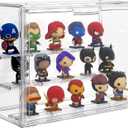 Acrylic Display Case 3 Tiers Clear Figure Display Cases for Collectibles Stackable Large Storage Box with Magnetic Door Dustproof Showcase (Medium)