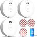 SITERWELL Smoke Detector, Smoke Detector 10 Year Battery with Photoelectric Sensor, Fire Alarm with Low Battery and Fault Warning for House and Bedroom, UL217-9th Listed, GS525A, 3 Packs
