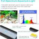 hygger 16W Full Spectrum Aquarium Light with Aluminum Alloy Shell Extendable Brackets, White Blue Red LEDs, External Controller, for Freshwater Fish Tank (24-30 inch)