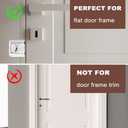 Home Security Door Lock with 8 Screws, Safety Childproof Door Reinforcement Lock Latch (1-Pack), Upgrade Night Lock to Defend Your Home (Silver)