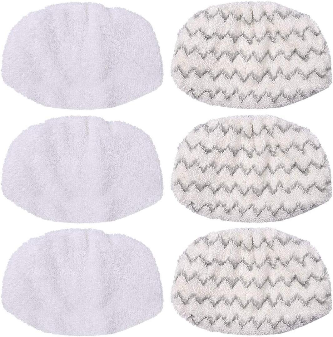KEEPOW Steam Mop Pads Compatible with Bissell Powerfresh 1252, 1606670, 1543, 1543A, 1132, 1652, Fit Symphony Hard Floor Vacuum Steam Cleaner Series (6 Pack)