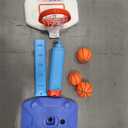 LACCHOUFEE Basketball Hoop Indoor Outdoor Toys for Toddlers 1-3, Kids Basketball Hoop with 3 Balls, Adjustable Mini Basketball Goal, Birthday Sports Toys Gift for Baby Boys Girls Age 1 and Up - Blue