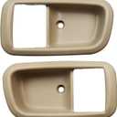 Front Driver & Passenger Interior Door Handle Trim Bezels for Toyota Tundra 2000-2006, Replaces 91343, 69278-0C010-E0, 91342, 69277-0C010-E0,Beige