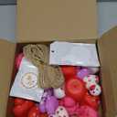 Jerify 24 Pcs 2 Inch Mini Valentine Rubber Duckies with Gift Cards Valentine's Day Heart Rubber Ducks Bath Toys for Classroom Exchange Carnival Party Favors Game Prize