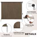 SEEYE Outdoor Sunshade Roller Shades 60" W x 96" H, Cordless Roll Up Shade Blinds Privacy Screen with 90% UV Protection, Exterior Patio Shade Cloth for Porch Pergola Balcony Windows, Mocha
