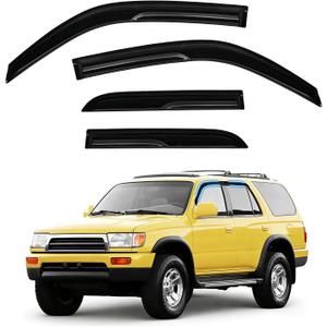 4Runner Rain Guards - Window Visors for Toyota 4Runner 1996-2002, Out-Channel Side Window Rain Guards for 4Runner Accessories, 4PCS, Black, Car Accessories