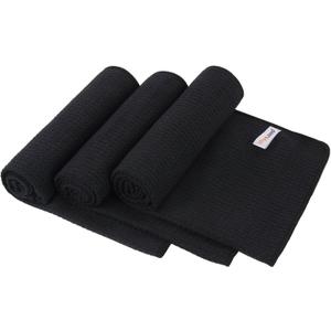 SUNLAND Microfiber Sports Workout Towels Fast Drying Fitness Sweat Towels for Men & Women Lightweight Multi-Purpose Gym Exercise Towel (16x32inch, Black)