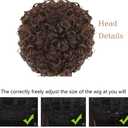 Sywwlov Brown Short Curly Wavy Wigs for Kids Child Costume Cosplay Wig Hair Adjustable Synthetic Heat Resistant (Brown)