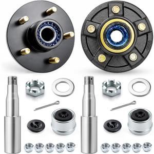 Pregreased 5 on 4.5'' Hub and #84 Spindle Kits for 3500lbs Trailer