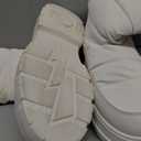 Viapipa White Snow Boots for Women Waterproof Platform Winter Boots with Side Zipper & Adjustment Buckle Design, Anti-Slip Warm, Comfortable Outdoor Booties, White,Size 8