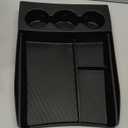 Lower Center Console Organizer for 2022-2026 Rivian R1T & R1S Accessories, Floor Console Storage Tray Insert with Cup Holder