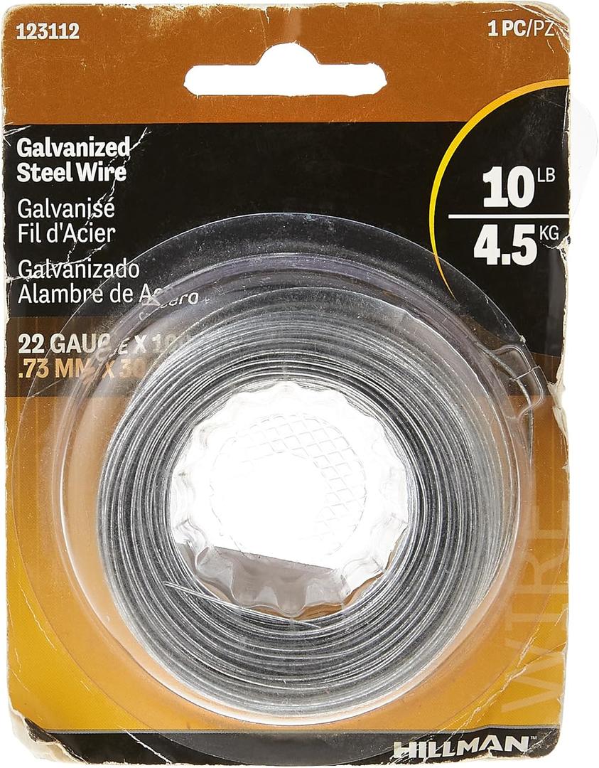 Hillman Steel Wire 100' 22 Ga Galvanized 10 Lb Carded