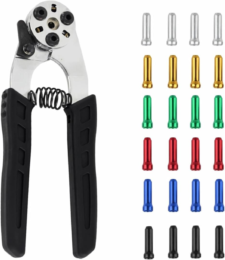 accufine 2 in 1 Bicycle Brake Cable Cutter and Crimper with Bicycle Brake Cable Crimp Ends Specialized Bike Brake Cable Tool